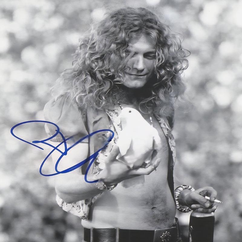 Robert Plant signed photograph early days COA hologram