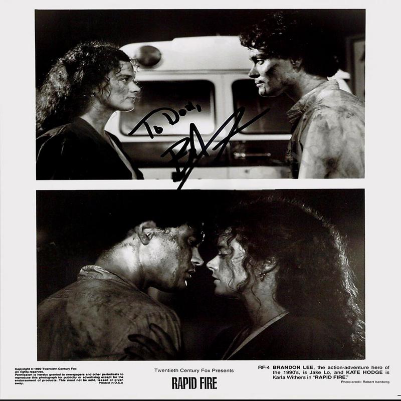 BRANDON LEE Signed Photo Rapid Fire COA Hologram
