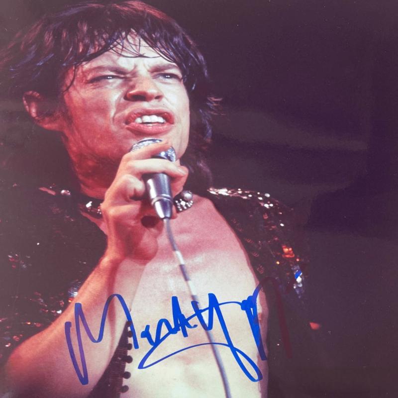 MICK JAGGER Signed Autographed Photo concert show COA Hologram