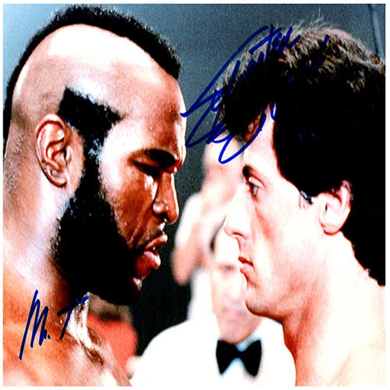 ROCKY – SYLVESTER STALLONE & MR T signed autographed photo COA Hologram