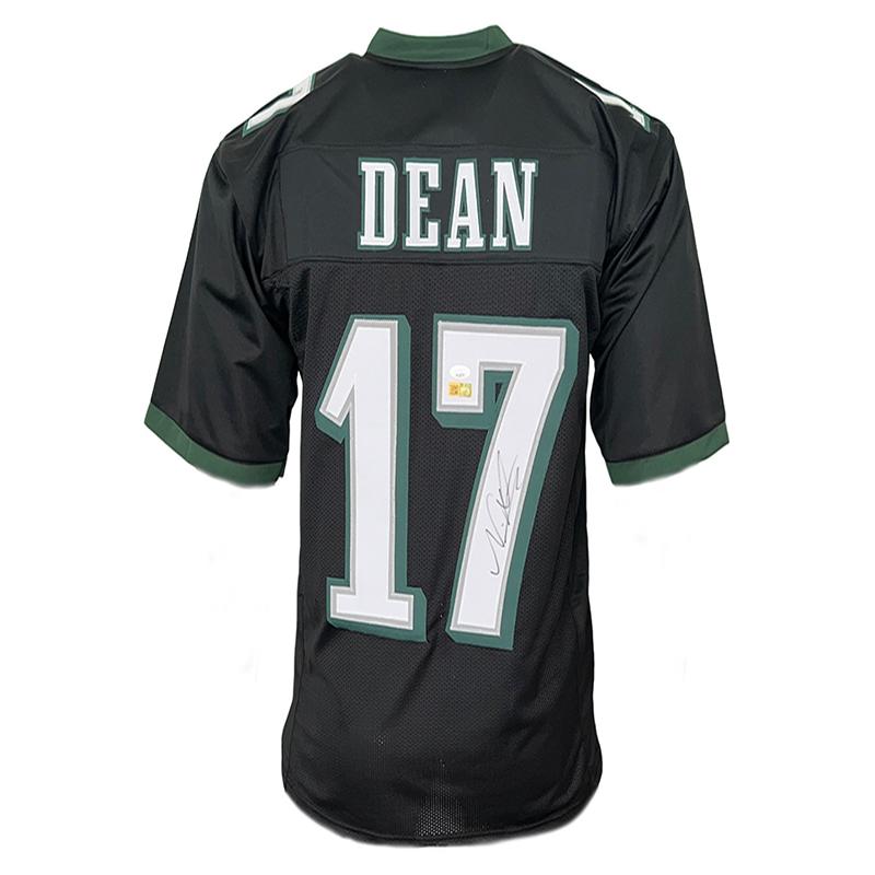 Nakobe Dean Autographed Philadelphia Green Football Jersey (JSA)