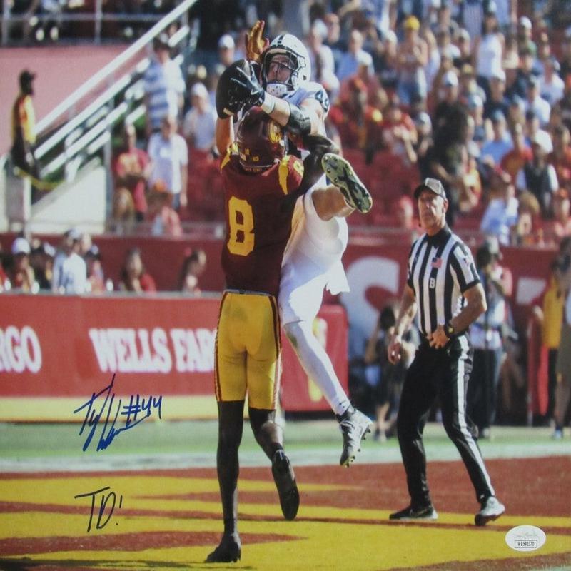 Tyler Warren Signed/Inscribed 11×14 Photo Penn State VS. USC JSA 191921
