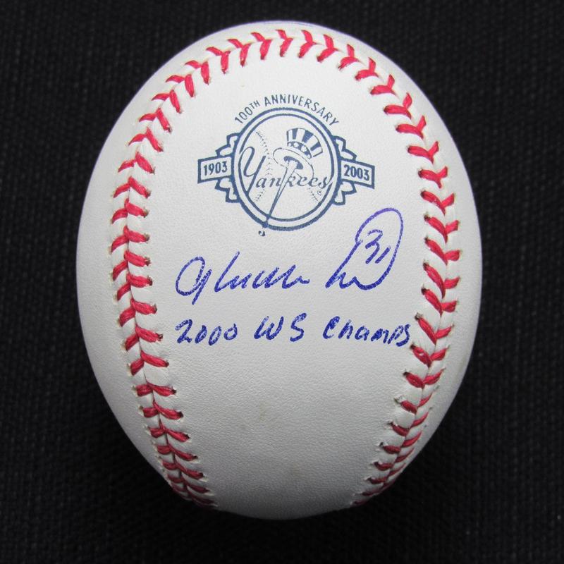 Glenallen Hill Signed/Auto Yankees 100th OML Baseball JSA Inscr 186739