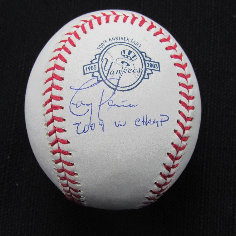 Tony Pena Signed/Autographed Inscribed Yankees 100th OML Baseball MAB JSA 187097