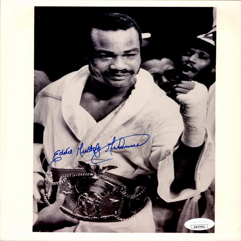 Eddie Mustaf Muhammad Signed/Autographed 8×10 B/W Boxing Photo JSA 191042