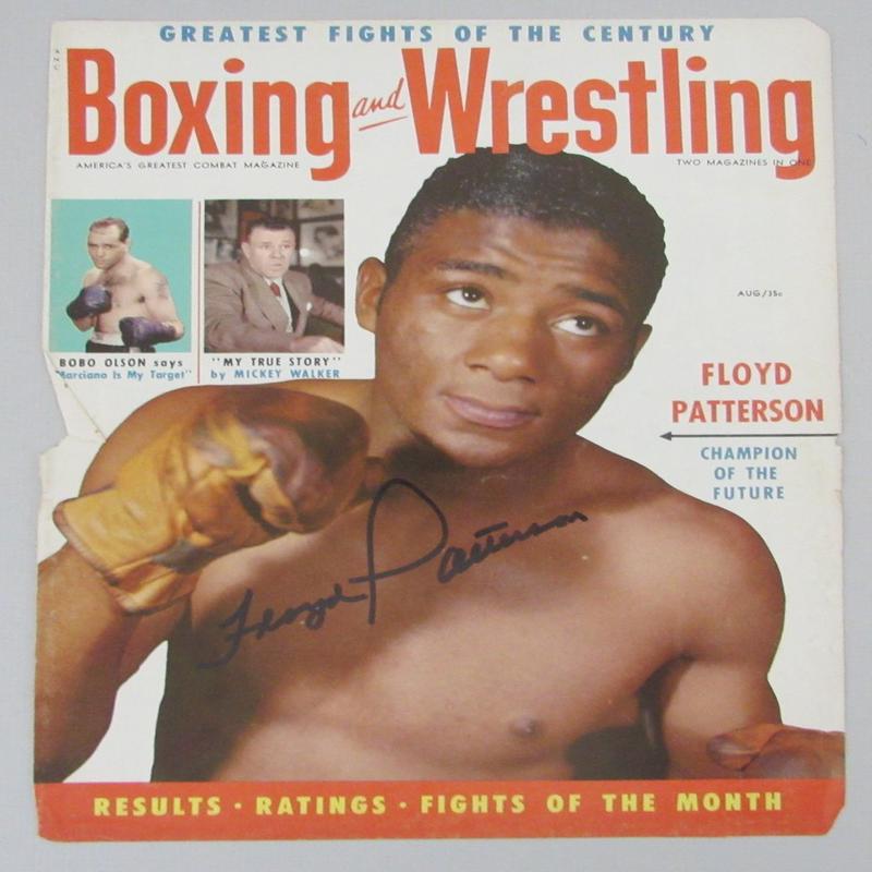 Floyd Patterson Signed/Auto Aug 1960\’s Boxing & Wrestling Cover JSA 193148