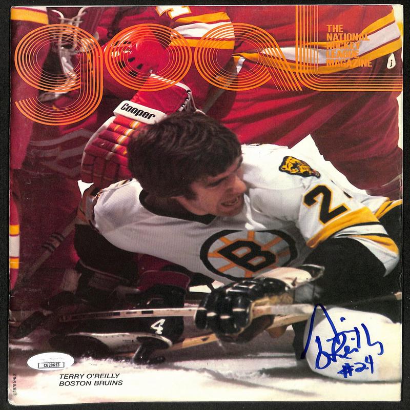 Terry O\’Reilly Boston Bruins Signed Goal Magazine JSA 197225