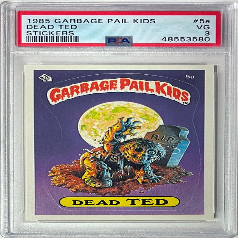 1985 Topps Garbage Pail Kids Series 1 Dead Ted Stickers #5a- PSA Graded 3 VG