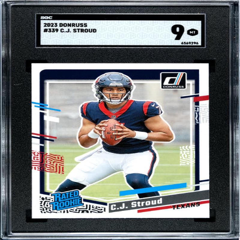 CJ/C.J. Stroud 2023 Donruss Rated Rookie Card (RC) #339- SGC Graded 9 Mint (Texans/Ohio State)