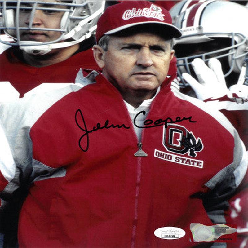 John Cooper signed Ohio State Buckeyes NCAA 8×10 Photo- JSA