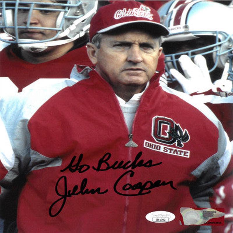 John Cooper signed Ohio State Buckeyes NCAA 8×10 Photo Go Bucks- JSA #II61302
