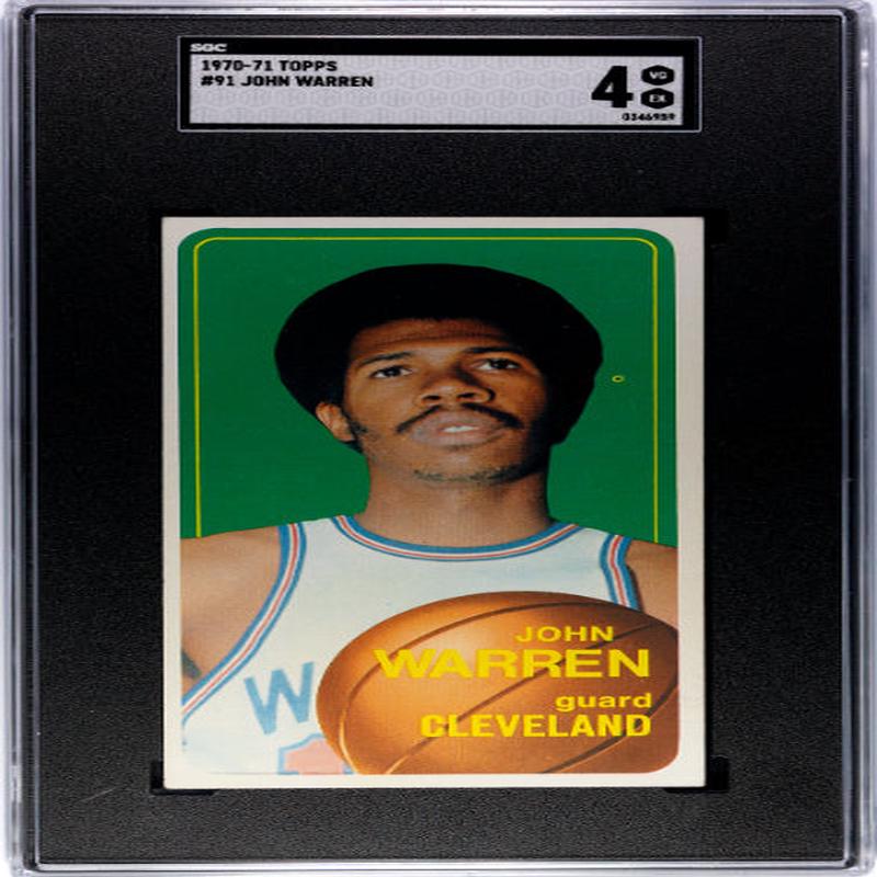 John Warren 1970-71 Topps Card #91- SGC Graded 4 VG-EX (Cleveland Cavaliers)