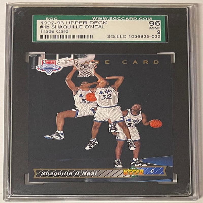 Shaquille O\’Neal 1992-93 Upper Deck Rookie Trade Card (RC)- SGC Graded 9 Mint (Orlando Magic)