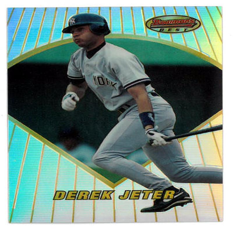 Derek Jeter 1996 Topps Bowman\’s Best Refractor Baseball Card #BBP15 (New York Yankees)