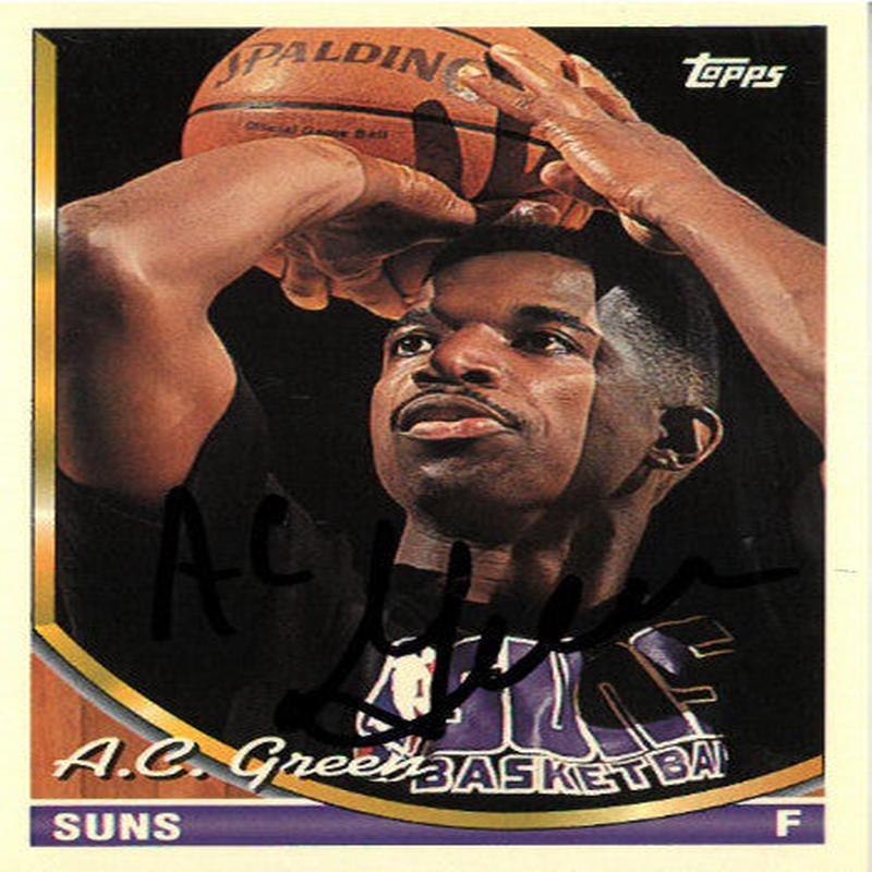 AC Green signed Phoenix Suns 1994-95 Topps Basketball Trading Card #227