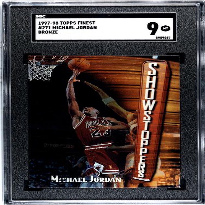 Michael Jordan 1997-98 Topps Finest Bronze Card #271- SGC Graded 9 MT (Chicago Bulls)