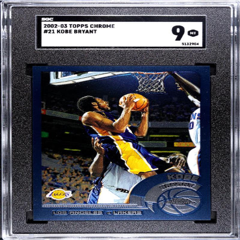Kobe Bryant 2002-03 Topps Chrome Card #21- SGC Graded 9 Mint (Los Angeles Lakers/HOF)