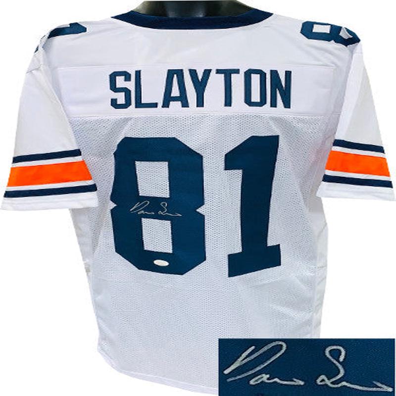 Darius Slayton signed Auburn Tigers White Custom Stitched College Football Jersey XL- JSA Witnessed