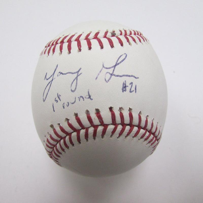 Larry Green inscr \”1st Round\” Signed/Autographed OML Baseball 139727