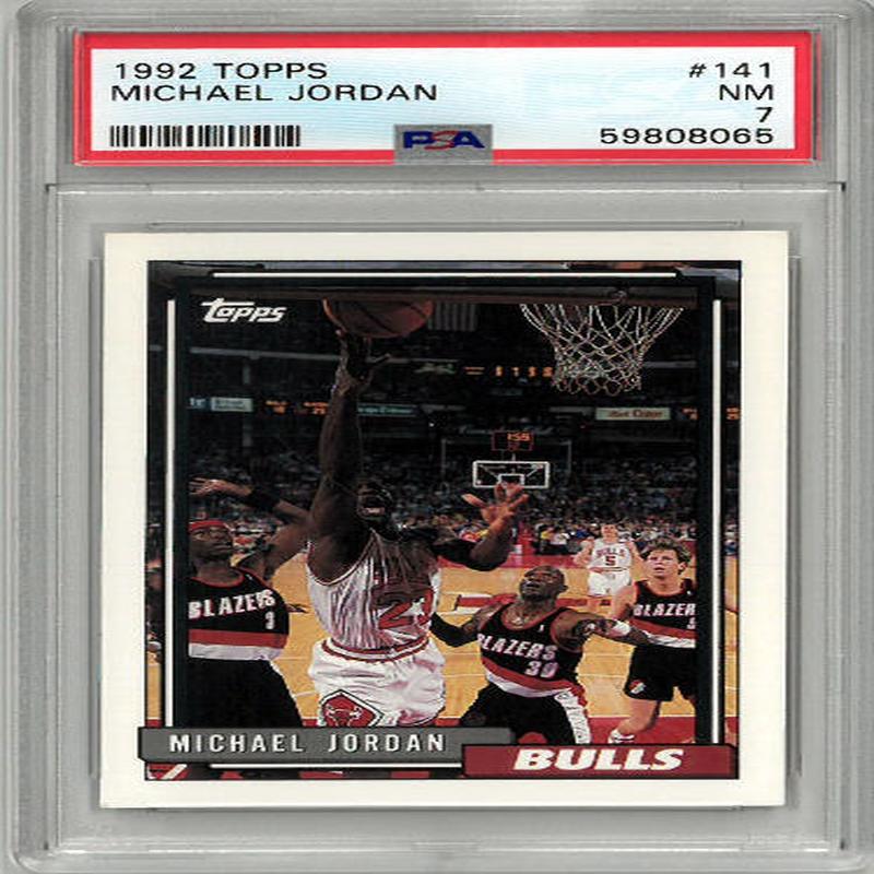 Michael Jordan 1992-93 Topps Card #141- PSA Graded 7 NM (Chicago Bulls/HOF)