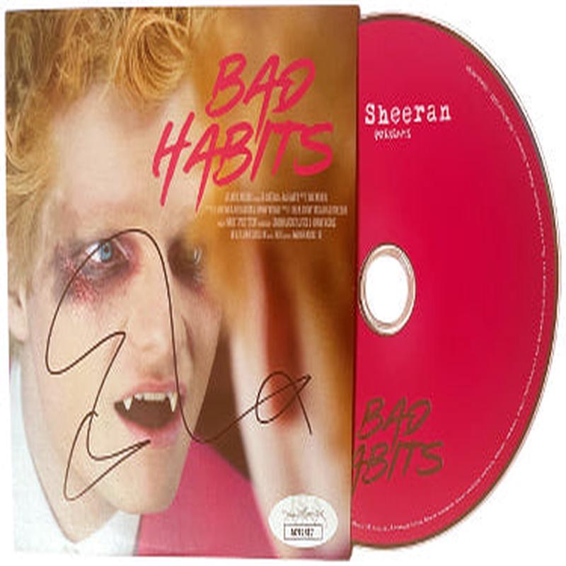Ed Sheeran signed 2021 Bad Habits Atlantic Records CD Single Cover w/ CD- JSA #AC92517