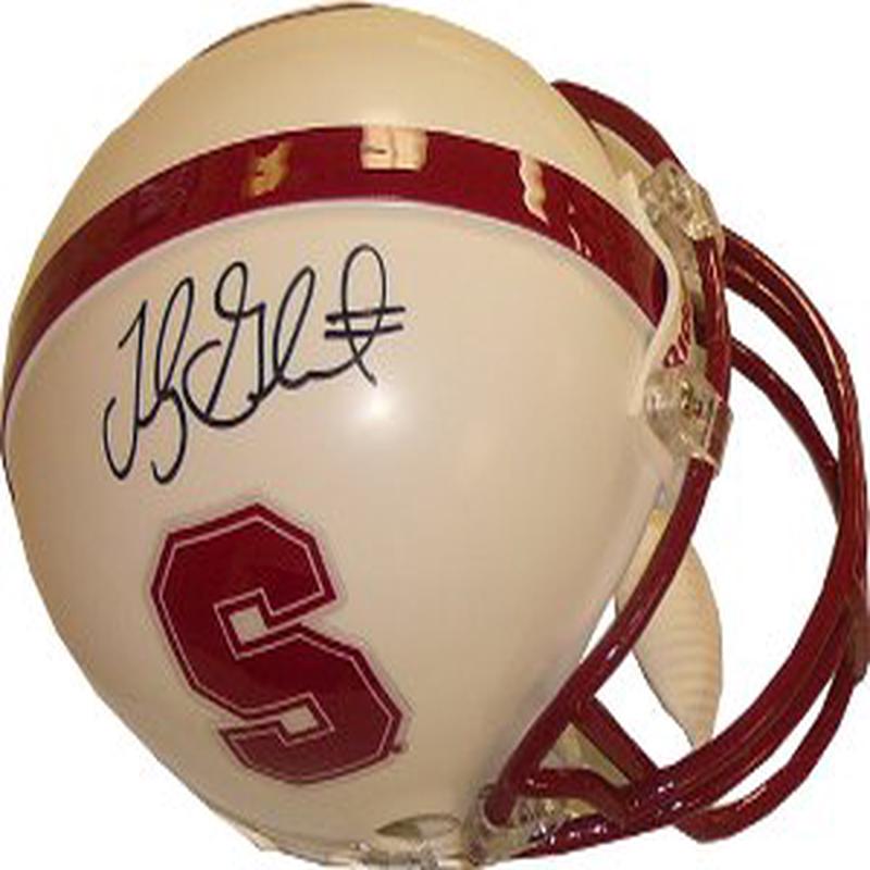 Toby Gerhart signed Stanford Cardinal Riddell NCAA Mini Helmet – Tri Star Hologram