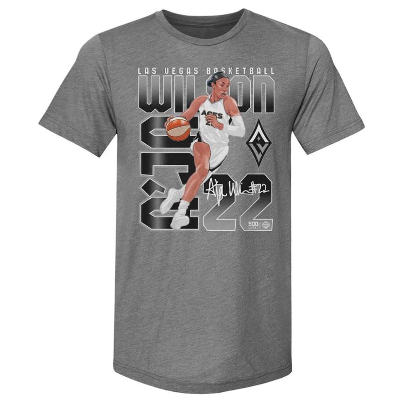 A\'Ja Wilson Las Vegas Aces Player Number WHT