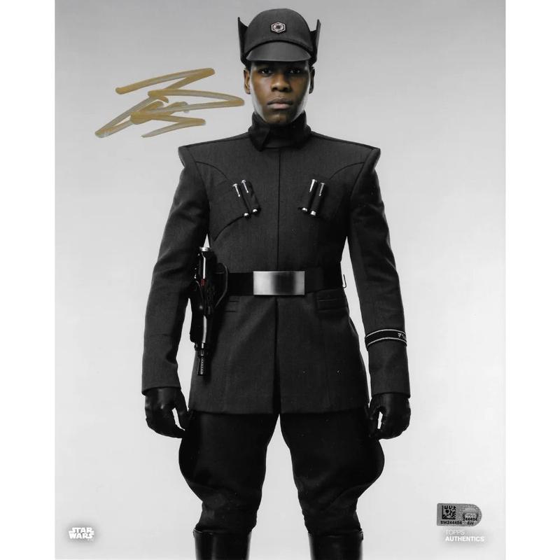 John Boyega Autographed 8×10 Photo Topps COA Star Wars Finn Soldier Signed