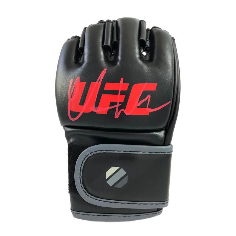 Chris Weidman Signed UFC Black Glove Red Autograph (2) Coas JSA Inscriptagraphs