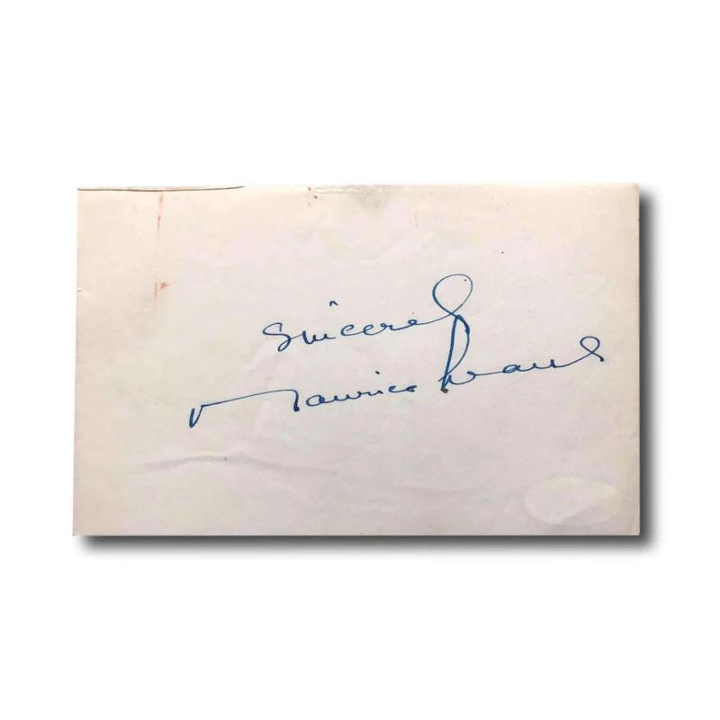 Maurice Evans Hand Signed Album Page Cut JSA COA Autograph Actor Planet of Apes