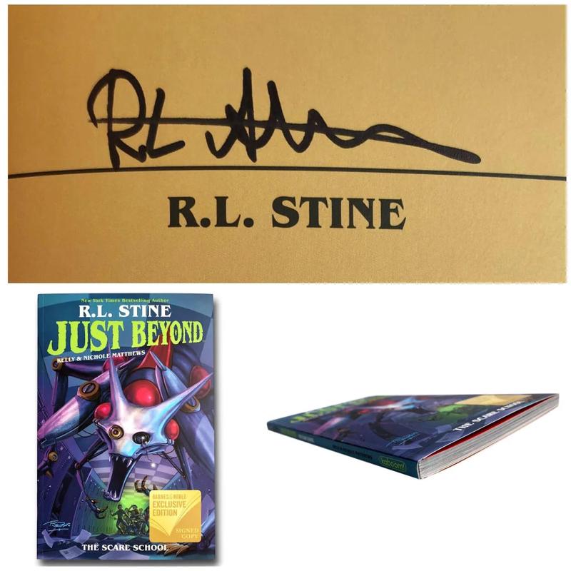 R. L. Stine Signed \"Just Beyond: the Scare School\" Book JSA COA Novel Rl Autograph 2019