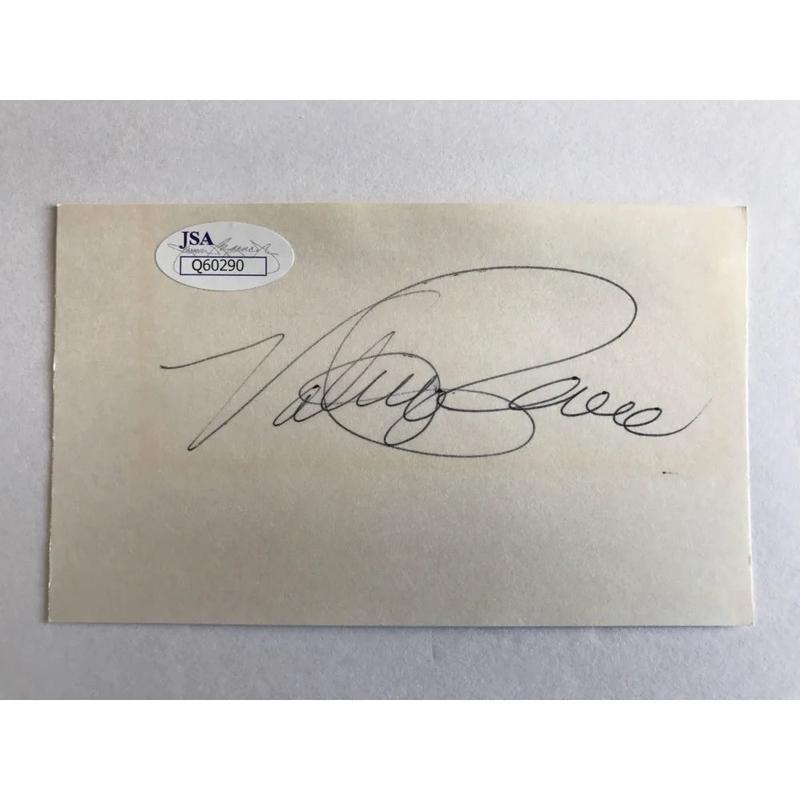 Valerie Perrine Signed 3x5 Index Card JSA COA Playboy Lenny Autograph
