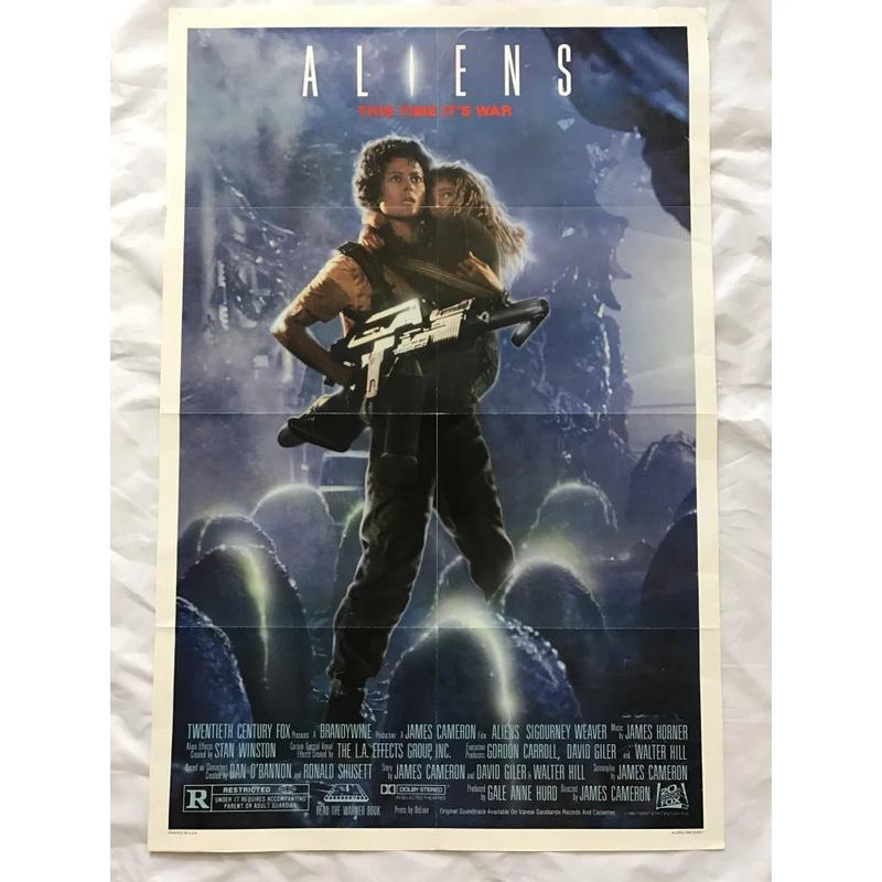 \"Aliens\" 1986 Original Movie Poster First Issue 27x41 Weaver Biehn
