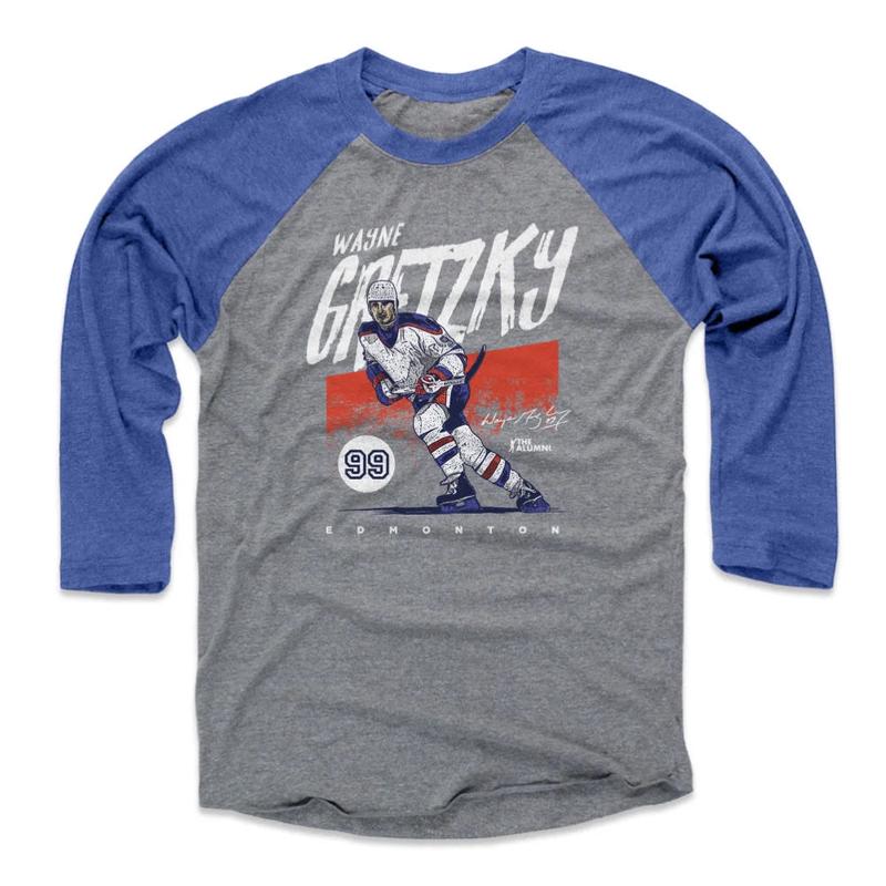 Wayne Gretzky Edmonton Grunge WHT