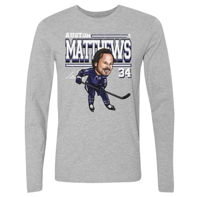 Auston Matthews Toronto Cartoon WHT