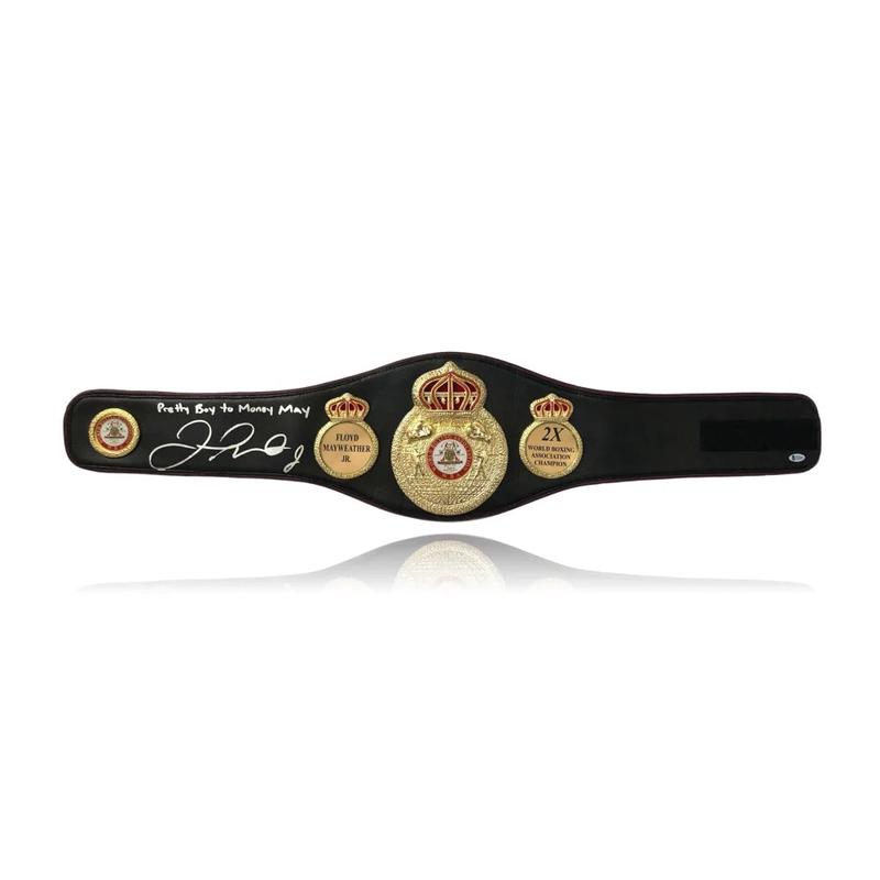 Floyd Mayweather Jr. Signed Inscribed \"Pretty Boy to Money May\" Full Size Wba Boxing Belt COA