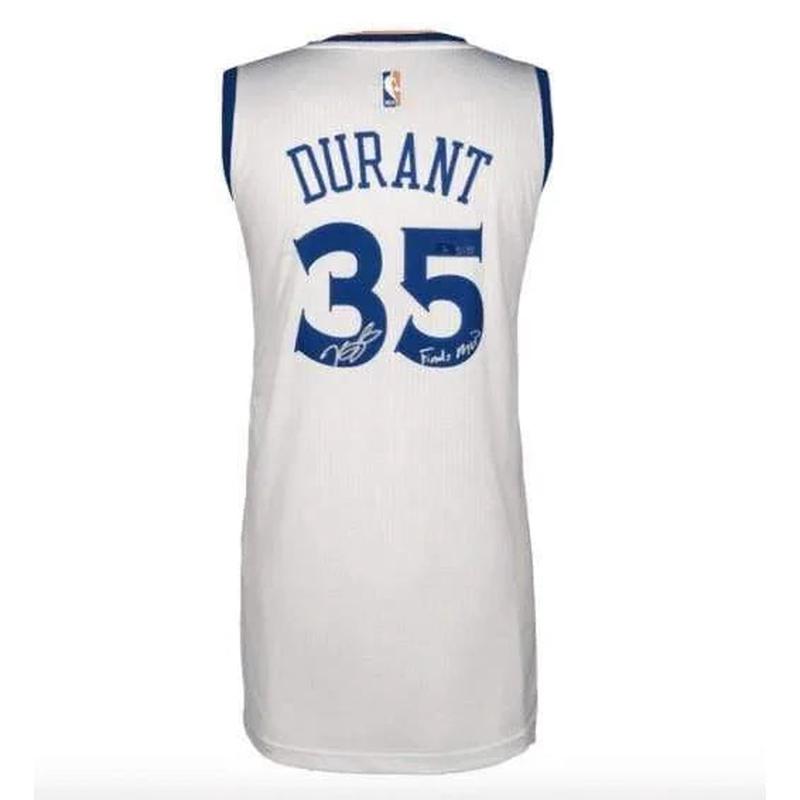 Kevin Durant Signed Warriors Jersey Inscribed \”Finals MVP\” #D/135 COA Autograph