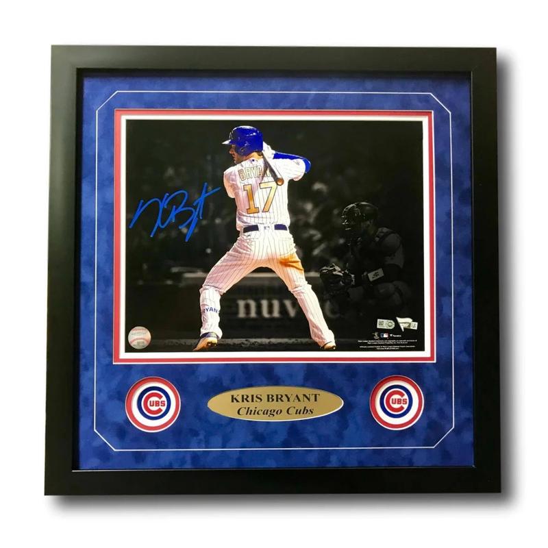Kris Bryant Signed Cubs 11×14 Framed Photo COA MLB Chicago Autograph Ws Champs
