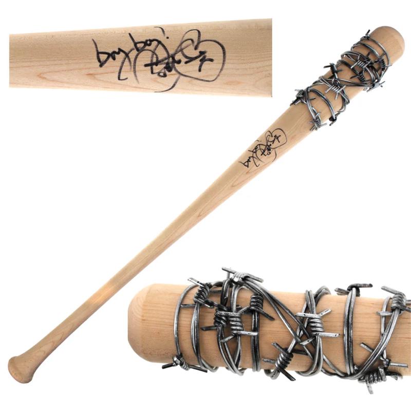 Mick Foley Cactus Jack Autographed WWE WWF Barbed Wire Baseball Bat Signed IGM COA Mankind