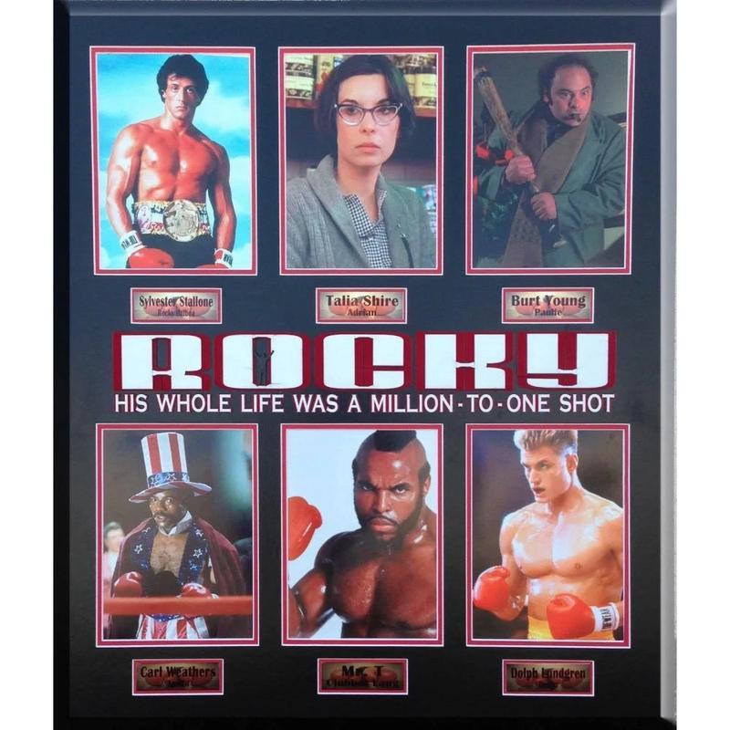 Rocky 8×10 Collage Framed Sylvester Stallone Un Autograph Movie II Iii Iv v Vi