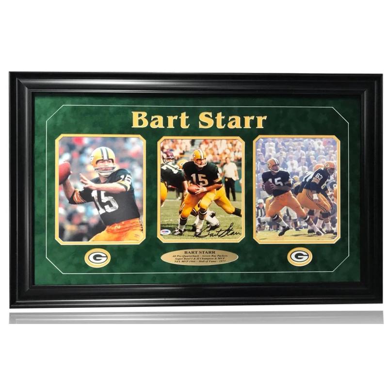 Bart Starr Signed 8×10 Framed Photo Packers PSA/DNA COA Autograph Green Bay