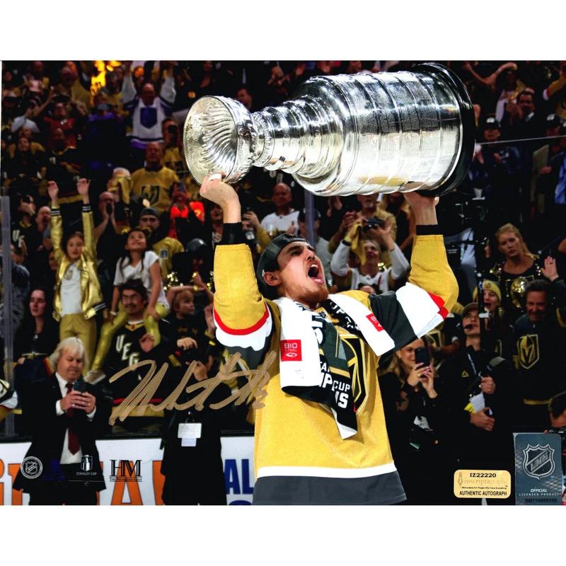Zach Whitecloud Autographed Vegas Golden Knights 8×10 Photo COA IGM Signed Stanley Cup