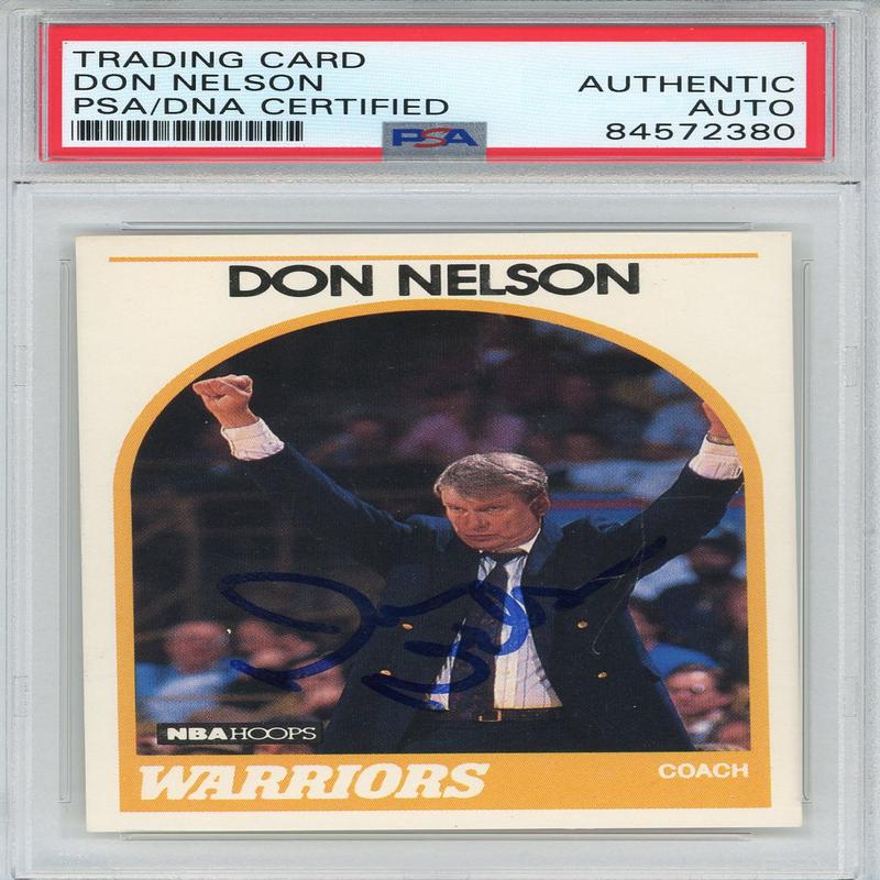 Don Nelson Autographed 1989 Hoops Card (PSA)