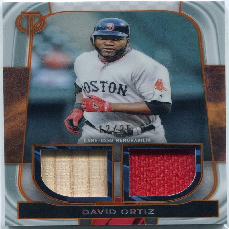 David Ortiz 2022 Topps Tribute Dual Relic Card #DR-DO 12/25