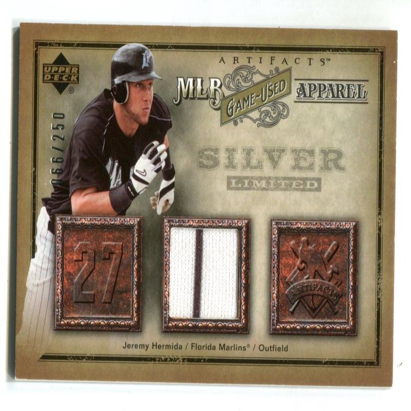 Jeremy Hermida 2006 Upper Deck #mlbjh MLB Apparel card /250