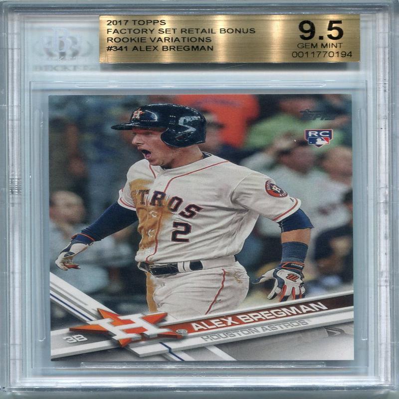 Alex Bregman 2017 Topps Factory Set Retail Bonus Variation RC #341 BGS Graded 9.5