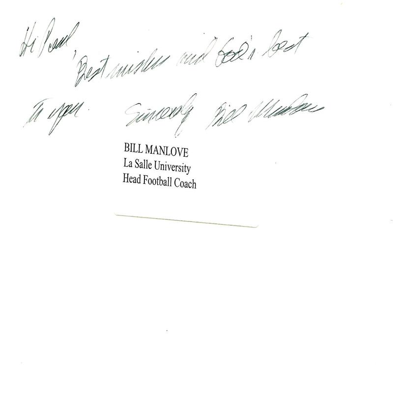 Bill Manlove Autographed Photo Cut