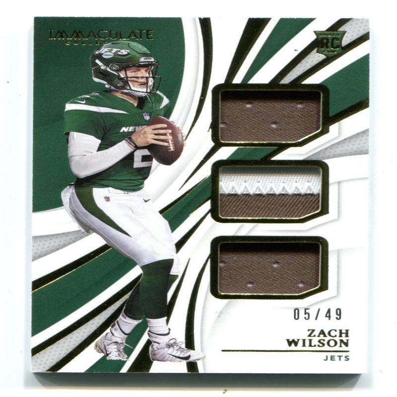 Zach Wilson 2021 Panini Immaculate Collection Patch #ITJZW /49 Card