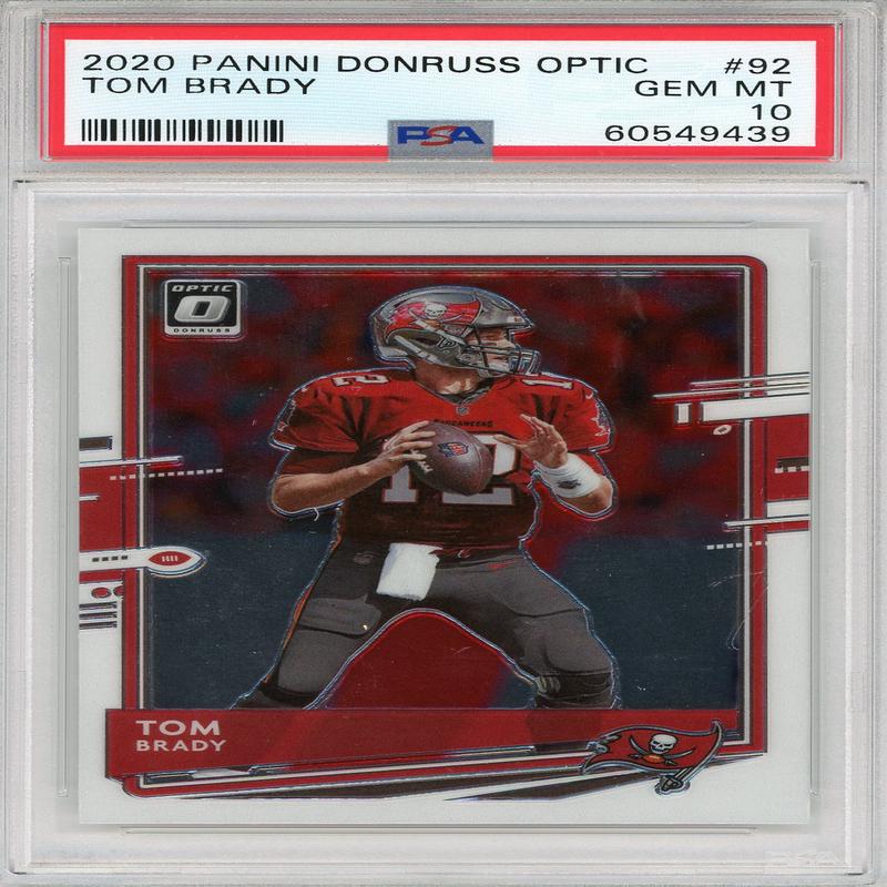 Tom Brady 2020 Panini Donruss Optic Card #92 (PSA Gem Mint 10)