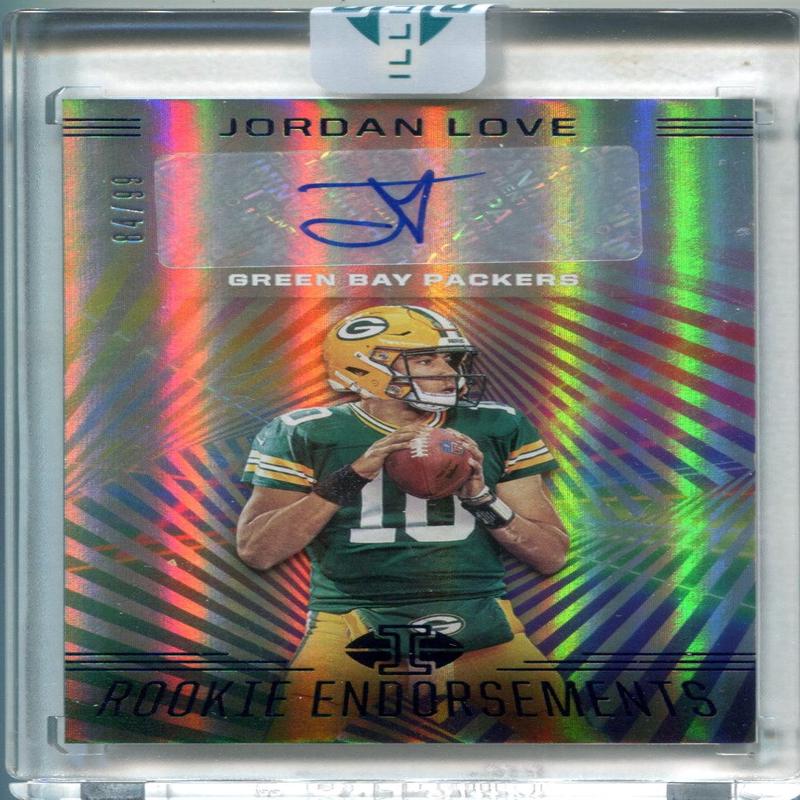 Jordan Love 2020 Panini Illusions Rookie Endorsements #RE4 Auto /99 Card
